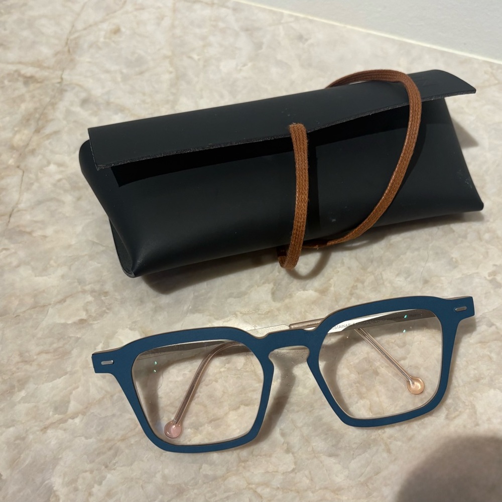 Minimal Matte Blue Women’s Fashion Glasses
